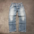 Vintage Levi's 501 Jeans Herren W33 L30 90er Hellblau – Vorderansicht