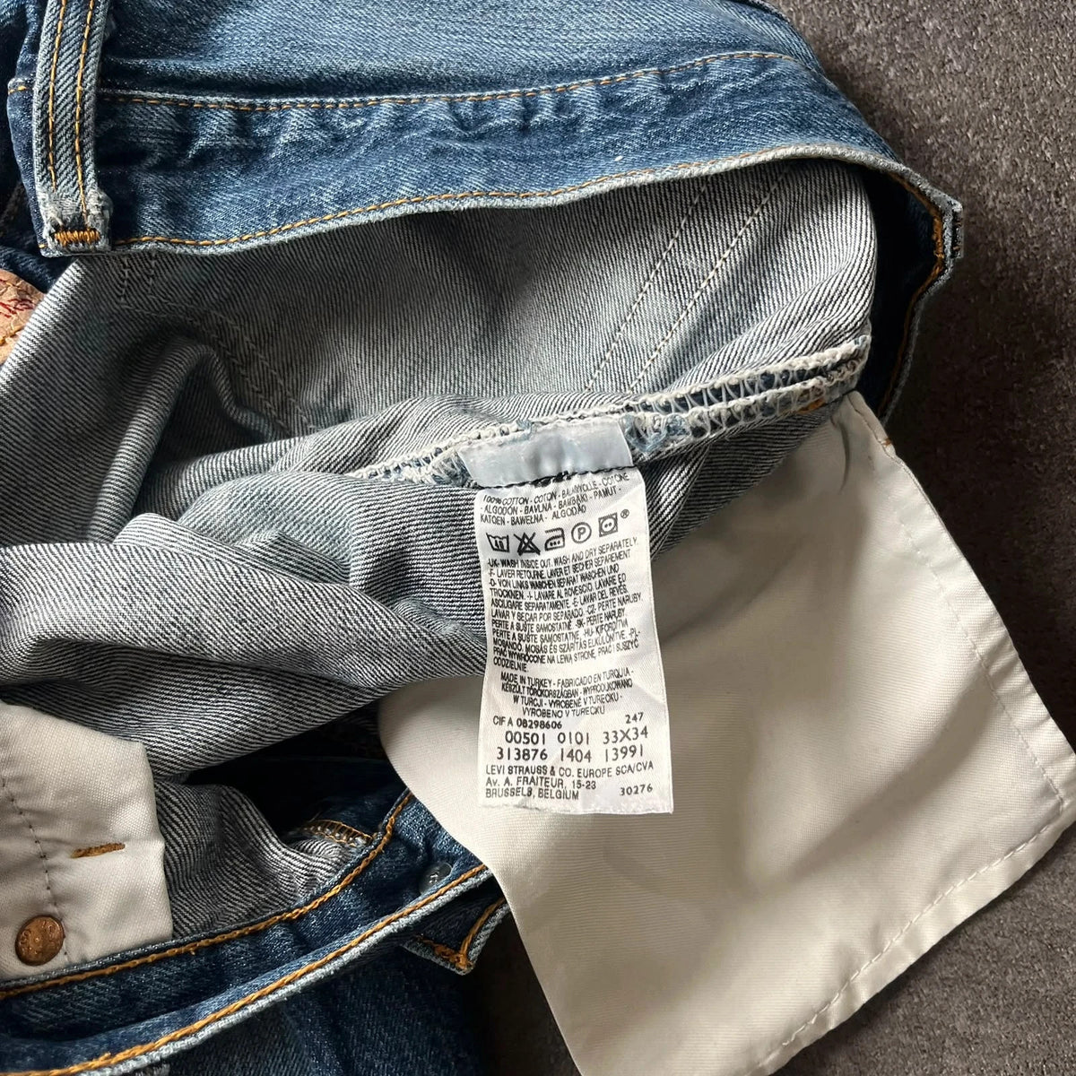 Vintage Levi's 501 Jeans Herren Straight W33 L32 Blau 2000s, Bild 6
