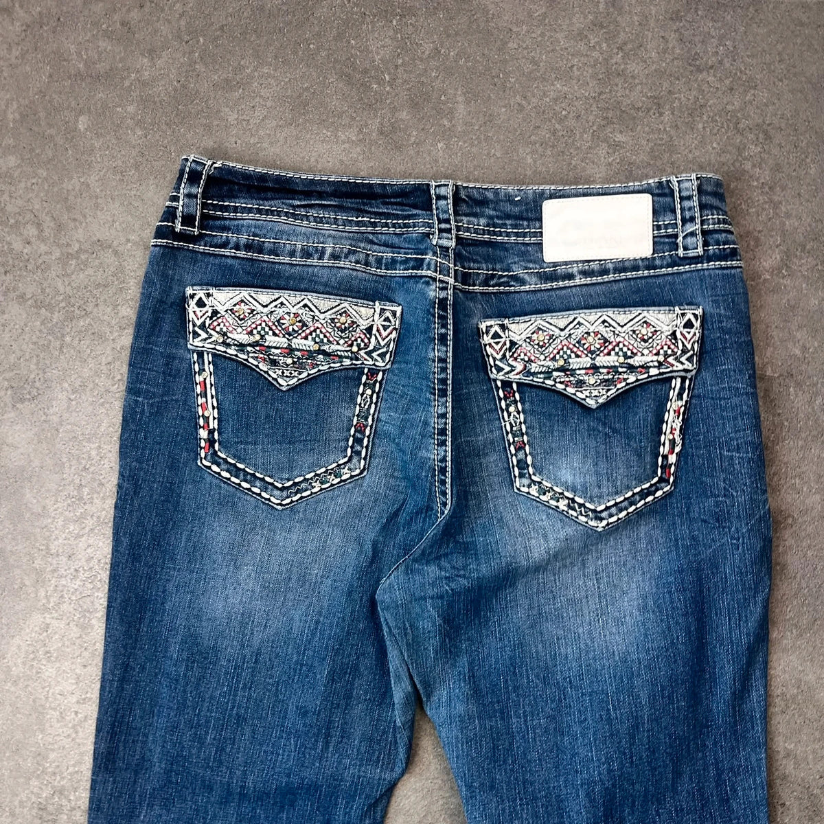 Vintage Charme Jeans Damen Bootcut Gr. M Blau Y2K, Bild 3