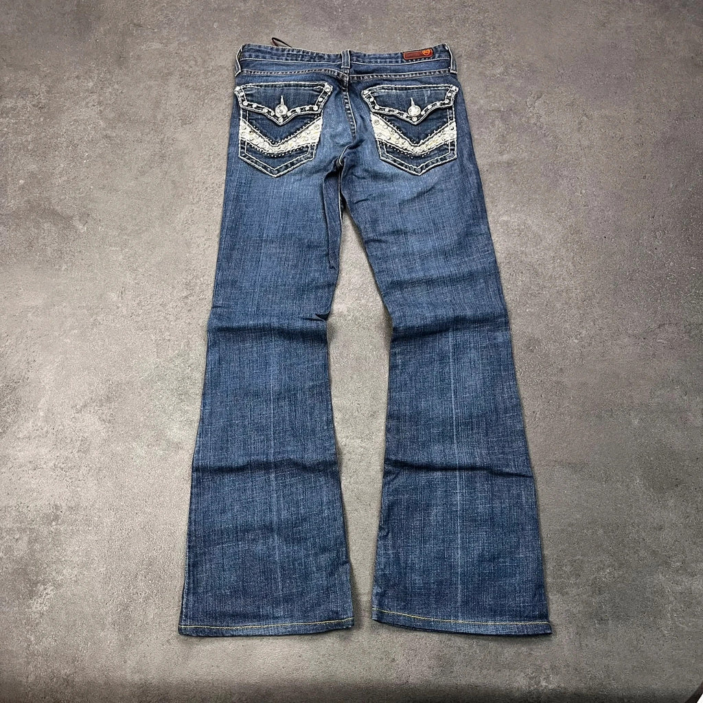 Vintage Adriano Goldschmied Bootcut Jeans Damen Gr. S – Rückansicht