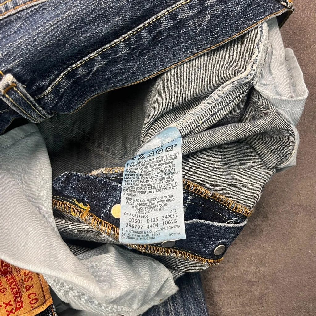 Vintage Levi's 501 Jeans Herren Straight W34 L32 Blau 2000s, Bild 8