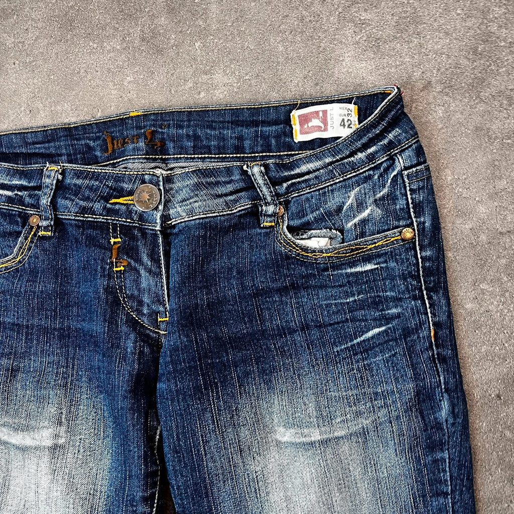 Vintage Charme Jeans Damen Bootcut Gr. M Blau Y2K, Bild 5