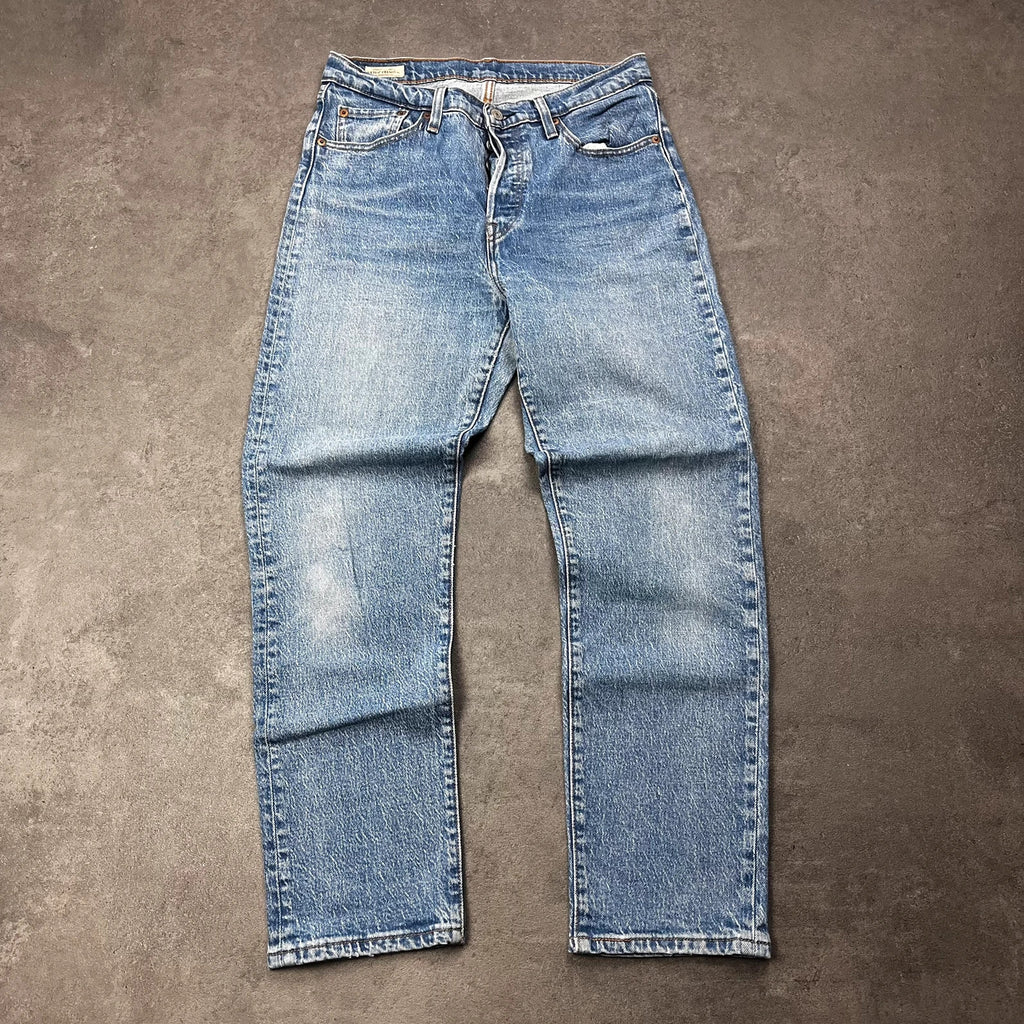 Levi's 501 Premium Jeans Herren W31 L30 Hellblau – Vorderansicht