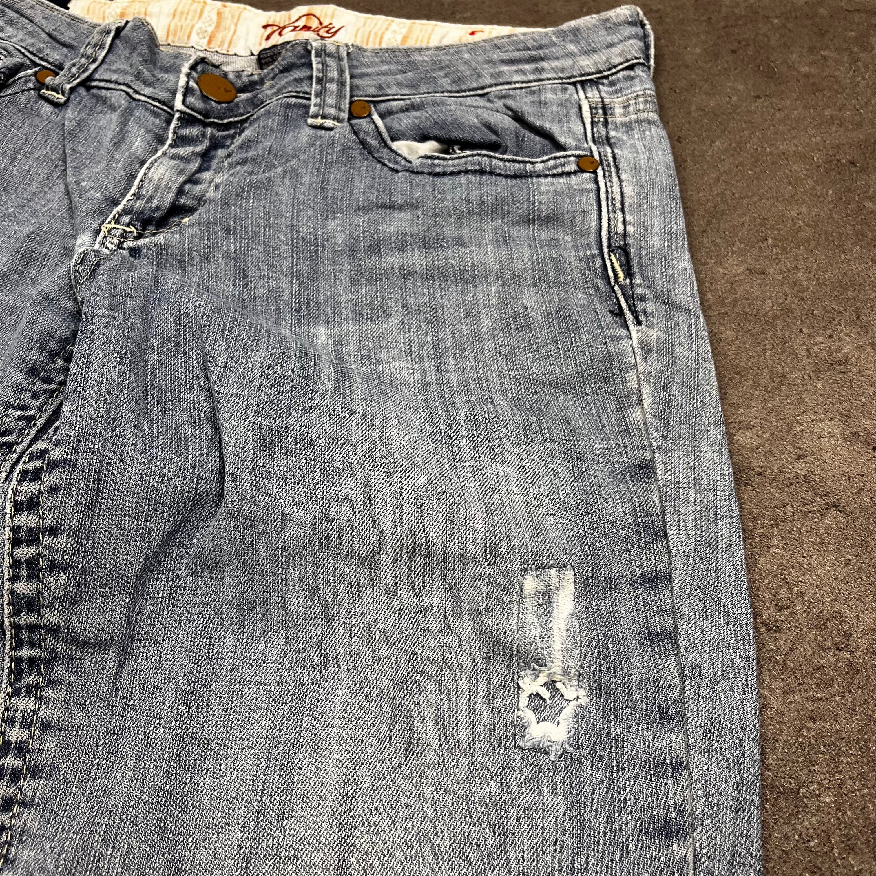 Vintage Y2K Ripped Jeans Damen M – Produktfoto 3