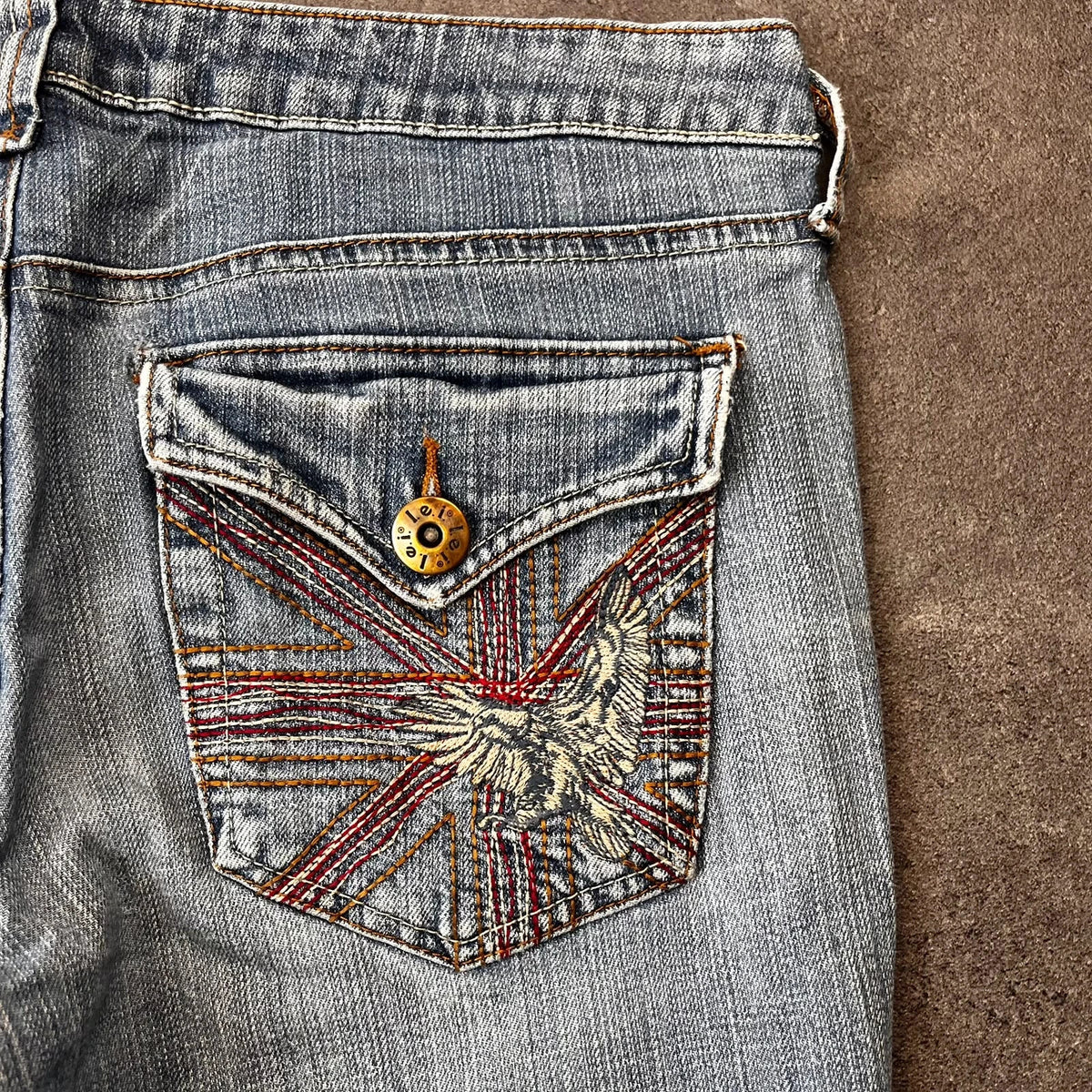 Vintage L.E.I. Jeans Damen Bootcut Gr. L Hellblau Y2K, Bild 4