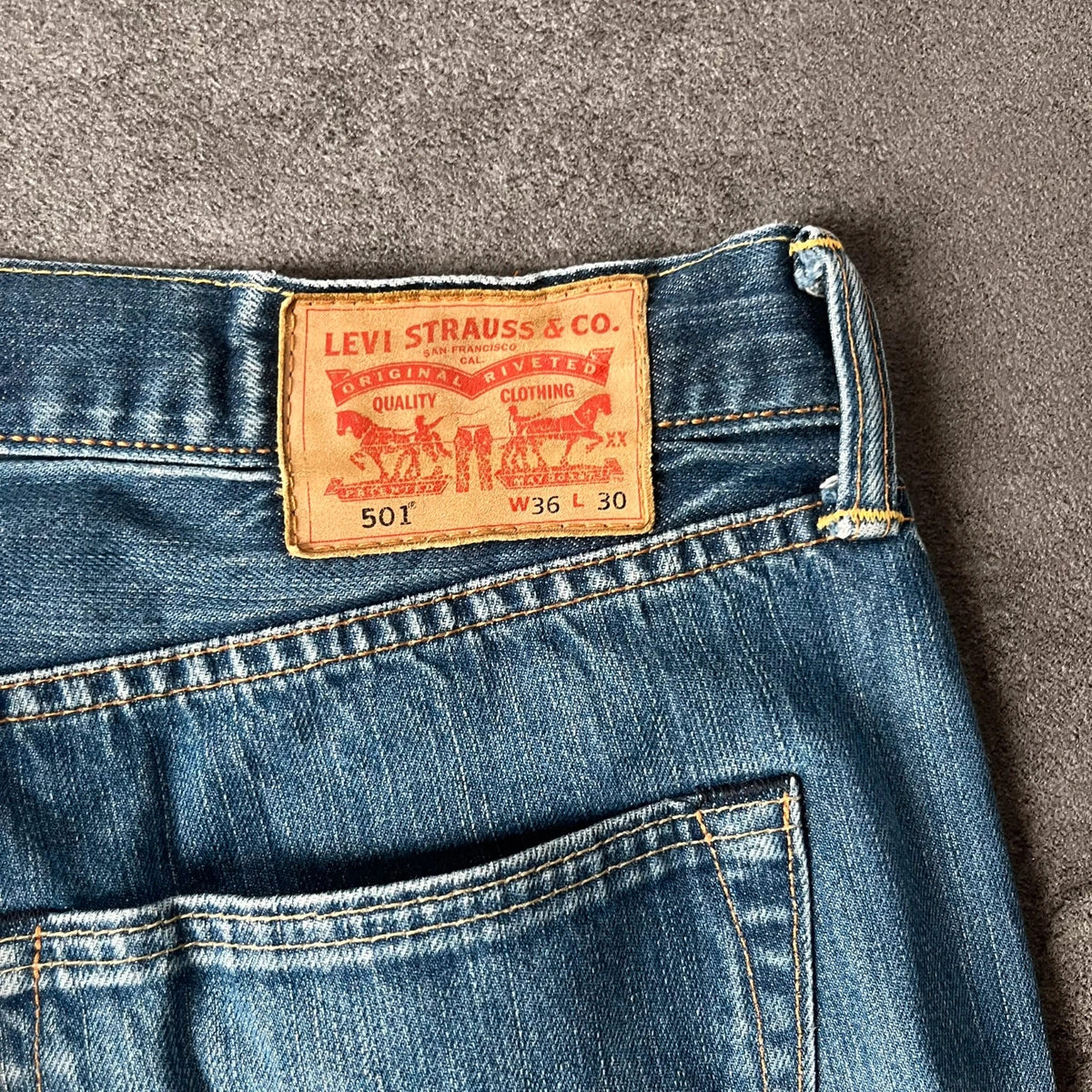 Vintage Levi's 501 Jeans Herren Straight W36 L30 Blau 2000s, Bild 6