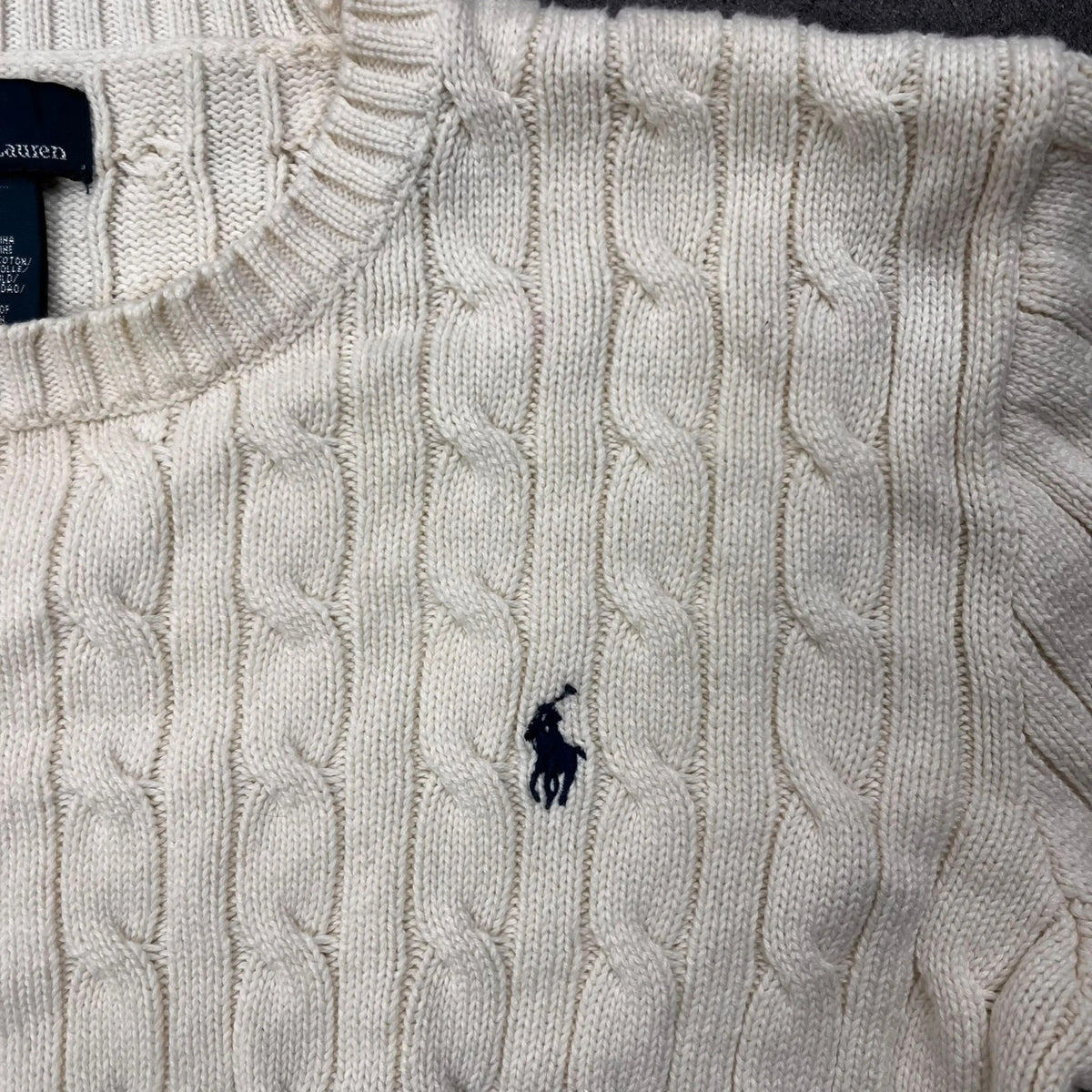 Vintage Ralph Lauren Strickpullover Damen Gr. S Creme, Bild 3