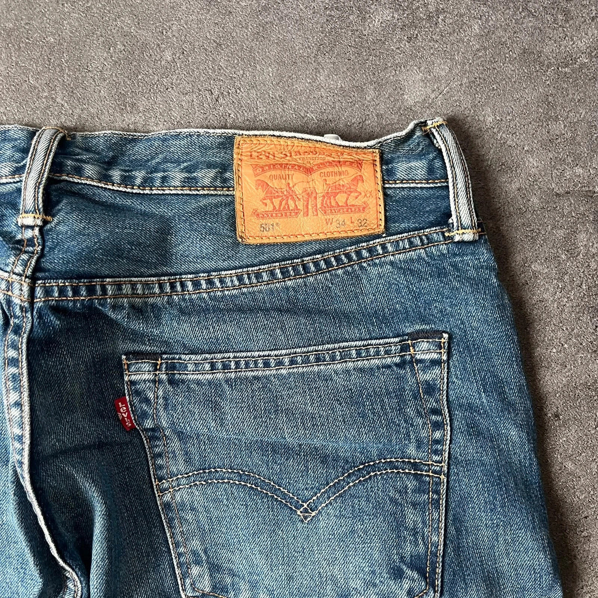 Vintage Levi's 501 Jeans Herren Straight W34 L32 Blau 2000s, Bild 5
