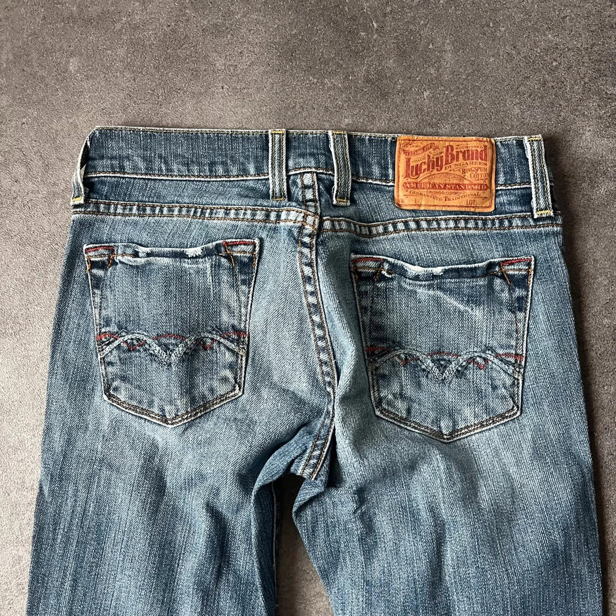 Vintage Lucky Brand Bootcut Jeans Damen US 00 Blau/Grau Y2K, Bild 3