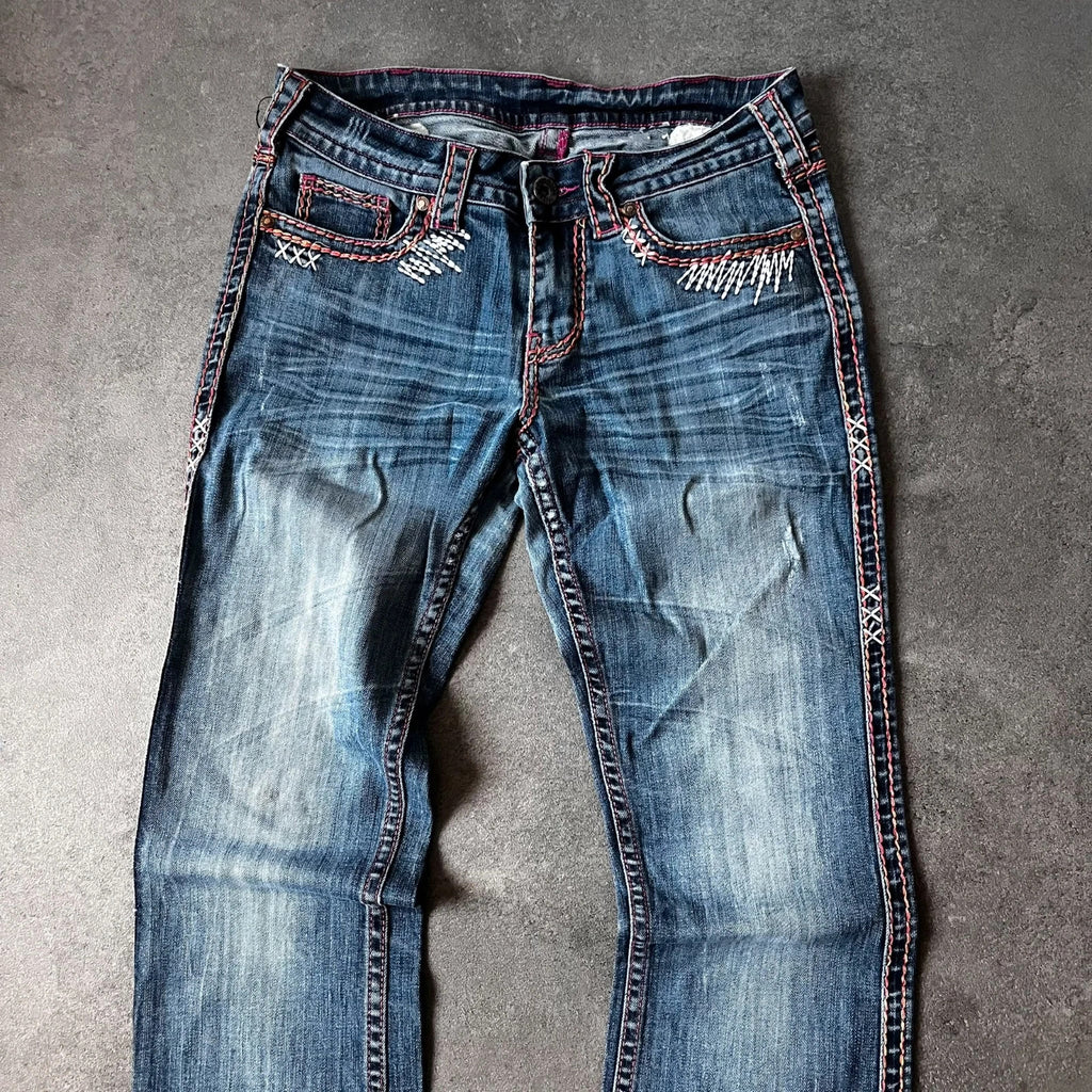 Vintage Tuff Bootcut Jeans Damen W27 L35 Blau Y2K, Bild 3