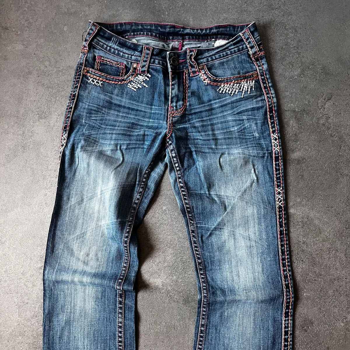 Vintage Tuff Bootcut Jeans Damen W27 L35 Blau Y2K, Bild 3