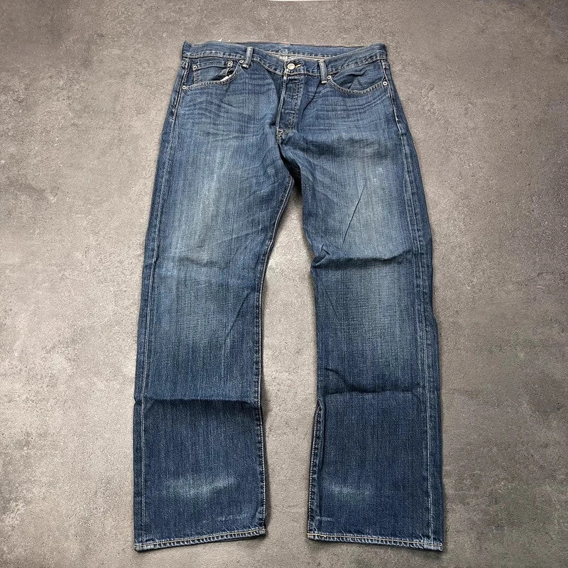 Vintage Levi's 501 Jeans Herren W36 L30 Blau – Vorderansicht