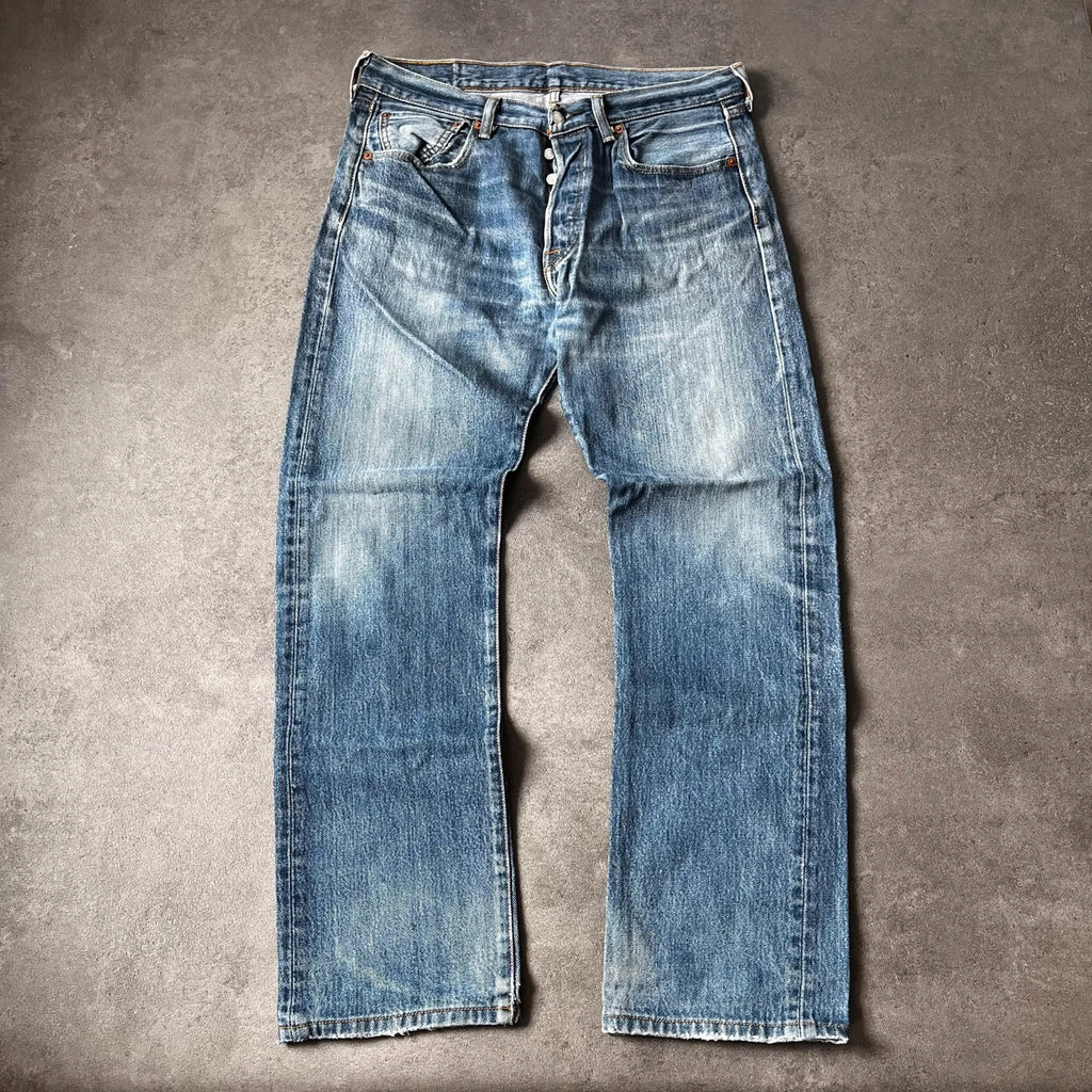 Vintage Levi's 501 Jeans Herren Straight W33 L32 Blau 2000s, Bild 1