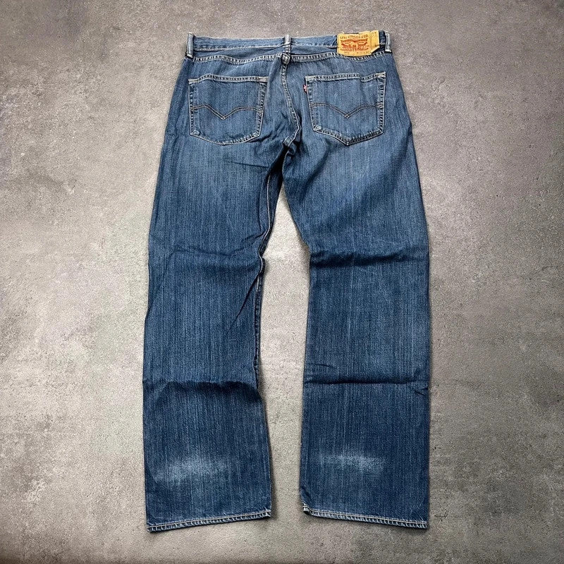 Vintage Levi's 501 Jeans Herren W36 L30 Blau – Rückansicht