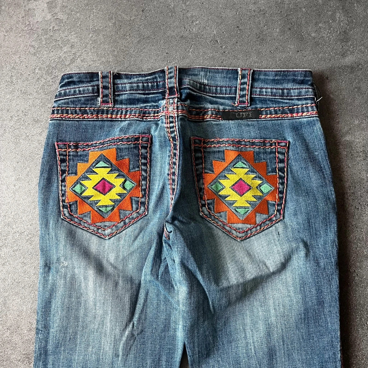 Vintage Tuff Bootcut Jeans Damen W27 L35 Blau Y2K, Bild 8