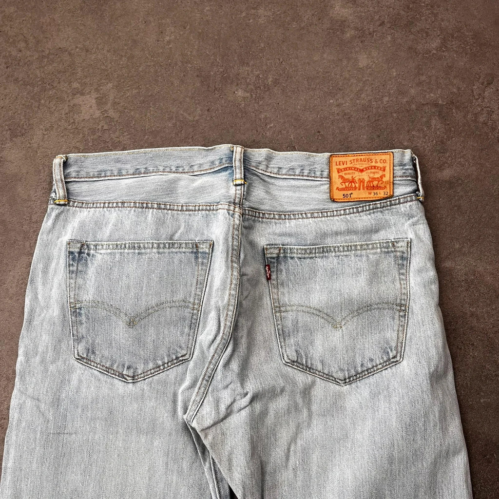 Vintage Levi's 501 Jeans Herren Straight W36 L32 Hellblau 2000s, Bild 3