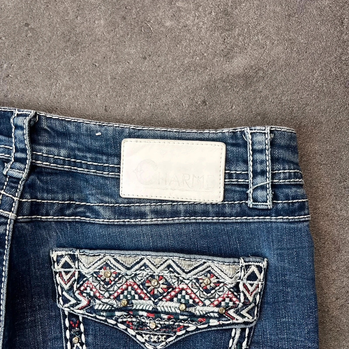 Vintage Charme Jeans Damen Bootcut Gr. M Blau Y2K, Bild 4