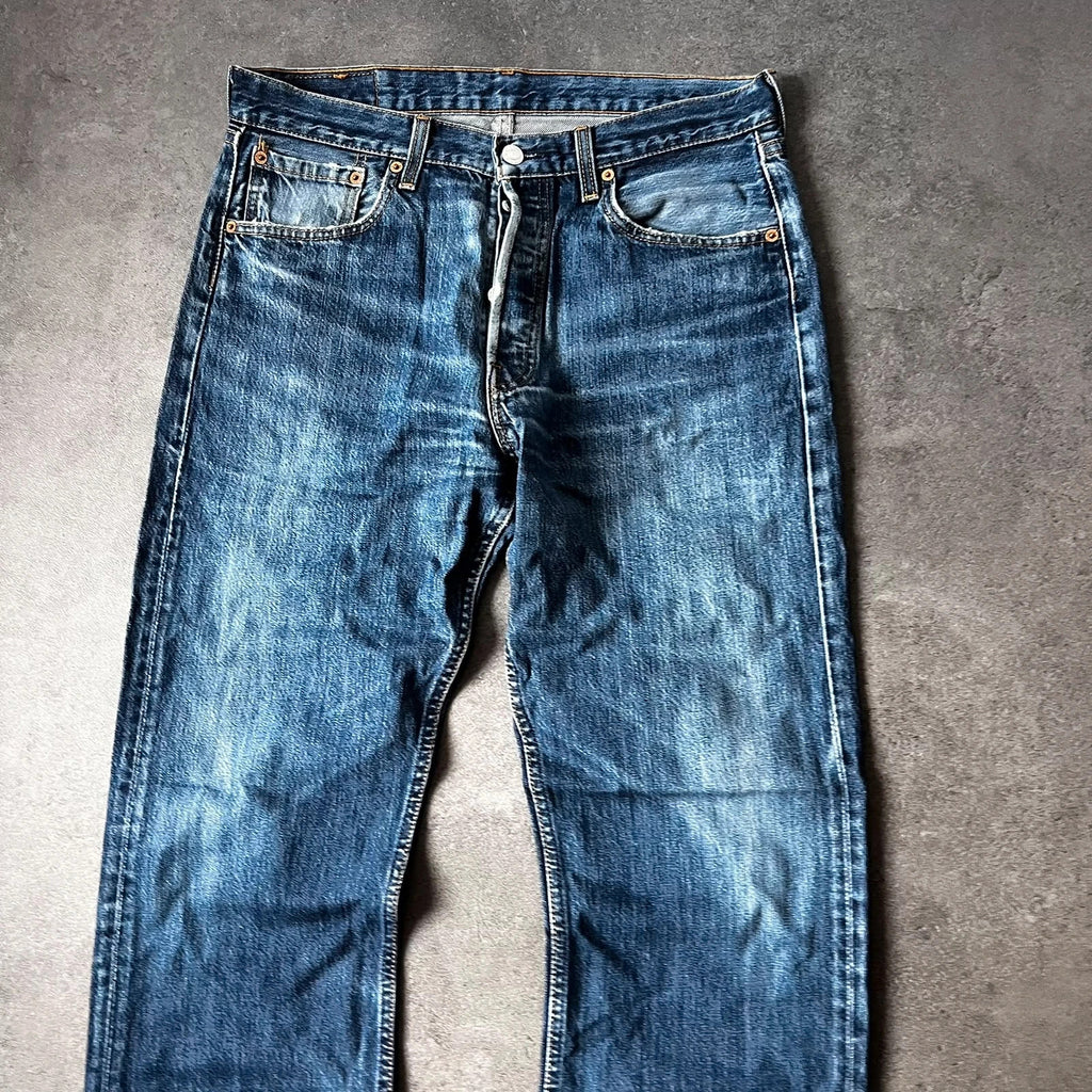 Vintage Levi's 501 Jeans Herren Straight W33 L32 Blau 2000s, Bild 3