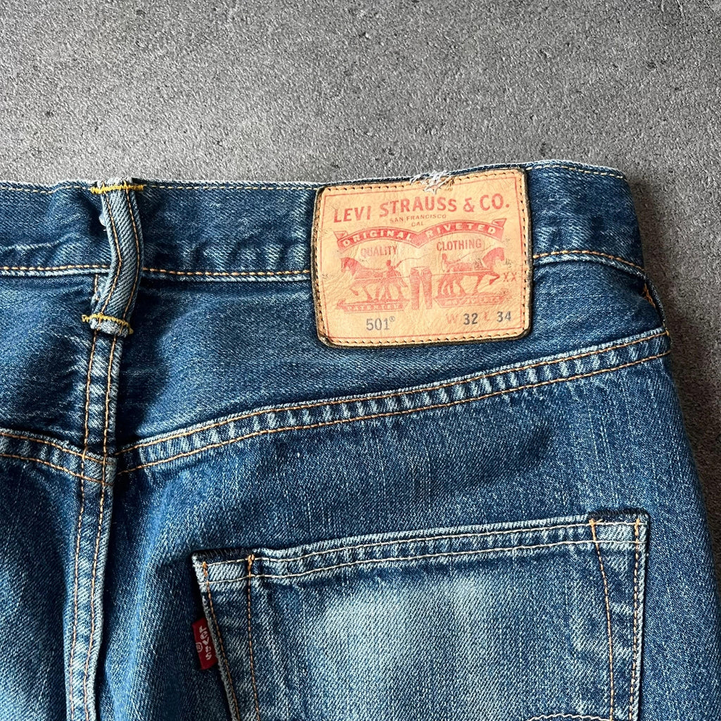 Vintage Levi's 501 Jeans Herren Straight W32 L34 Blau 2000s, Bild 4