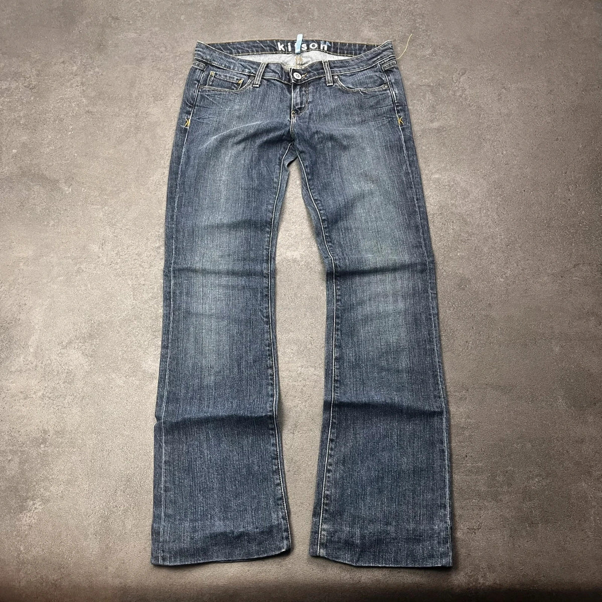 Vintage Kitson Bootcut Jeans Damen Gr. M/L Blau Y2K, Bild 2