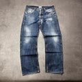 Vintage Levi's 501 Jeans Herren W33 L30 Dunkelblau – Vorderansicht