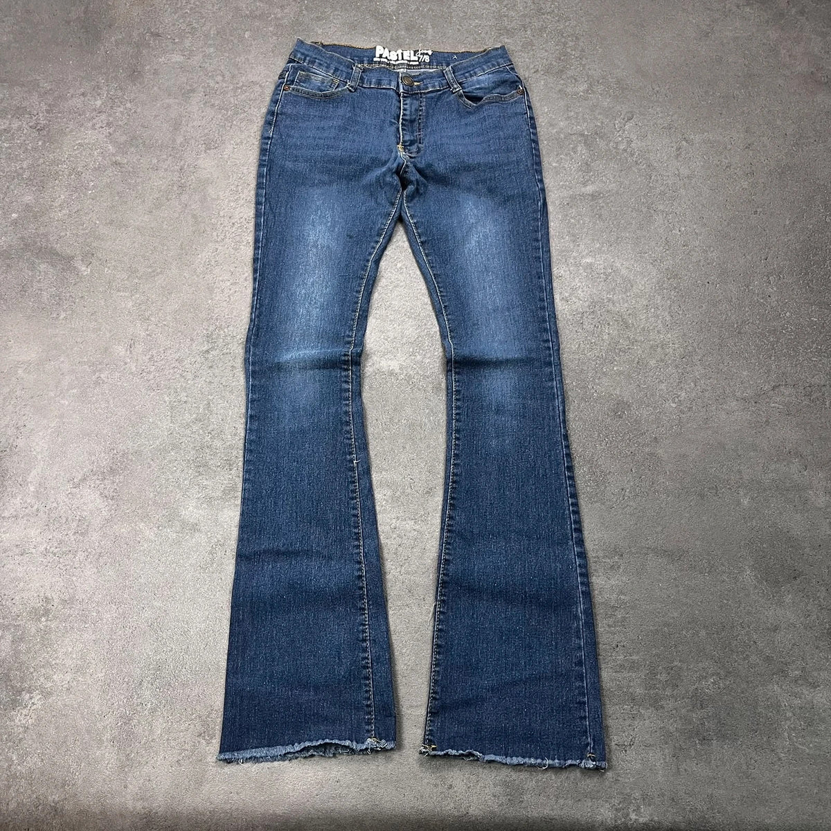 Vintage Pastel Bootcut Jeans Damen Gr. S – Vorderansicht