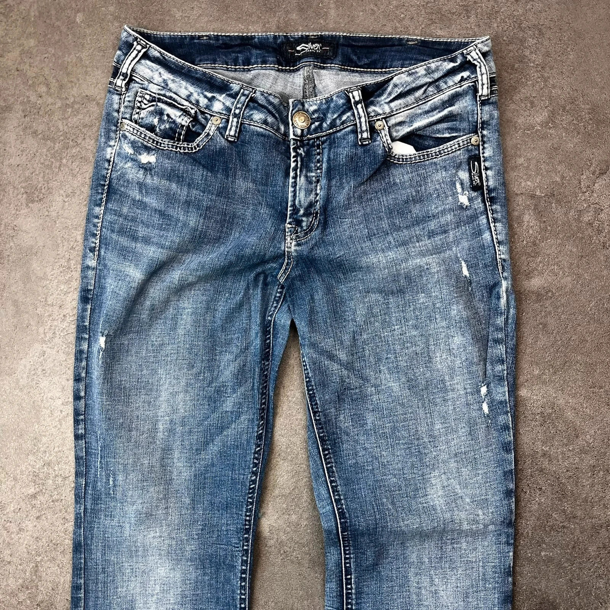 Vintage Silver Jeans Damen Bootcut Gr. M Blau Y2K, Bild 4