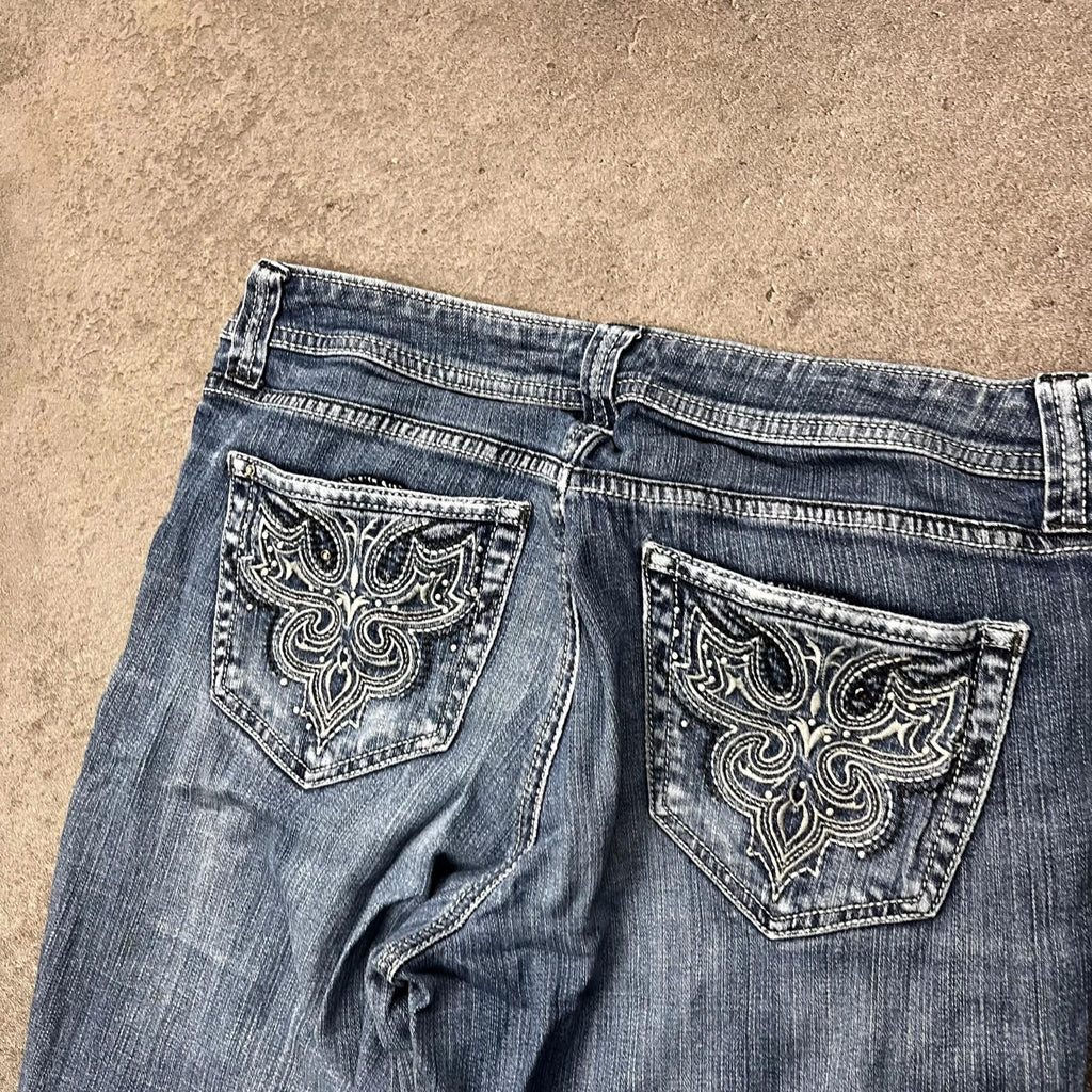 Vintage Cache Bootcut Jeans Damen US 6 Blau Y2K, Bild 4