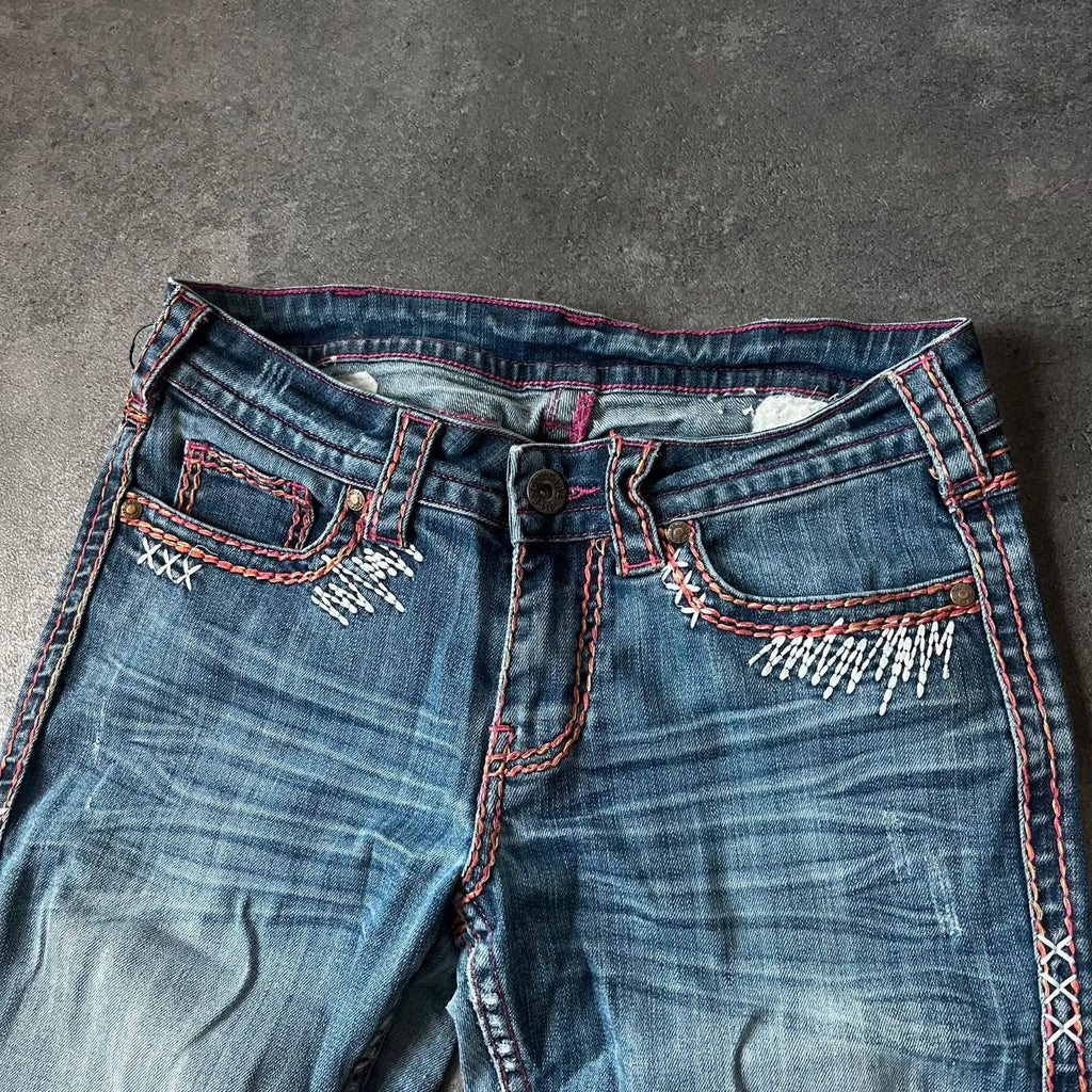 Vintage Tuff Bootcut Jeans Damen W27 L35 Blau Y2K, Bild 6