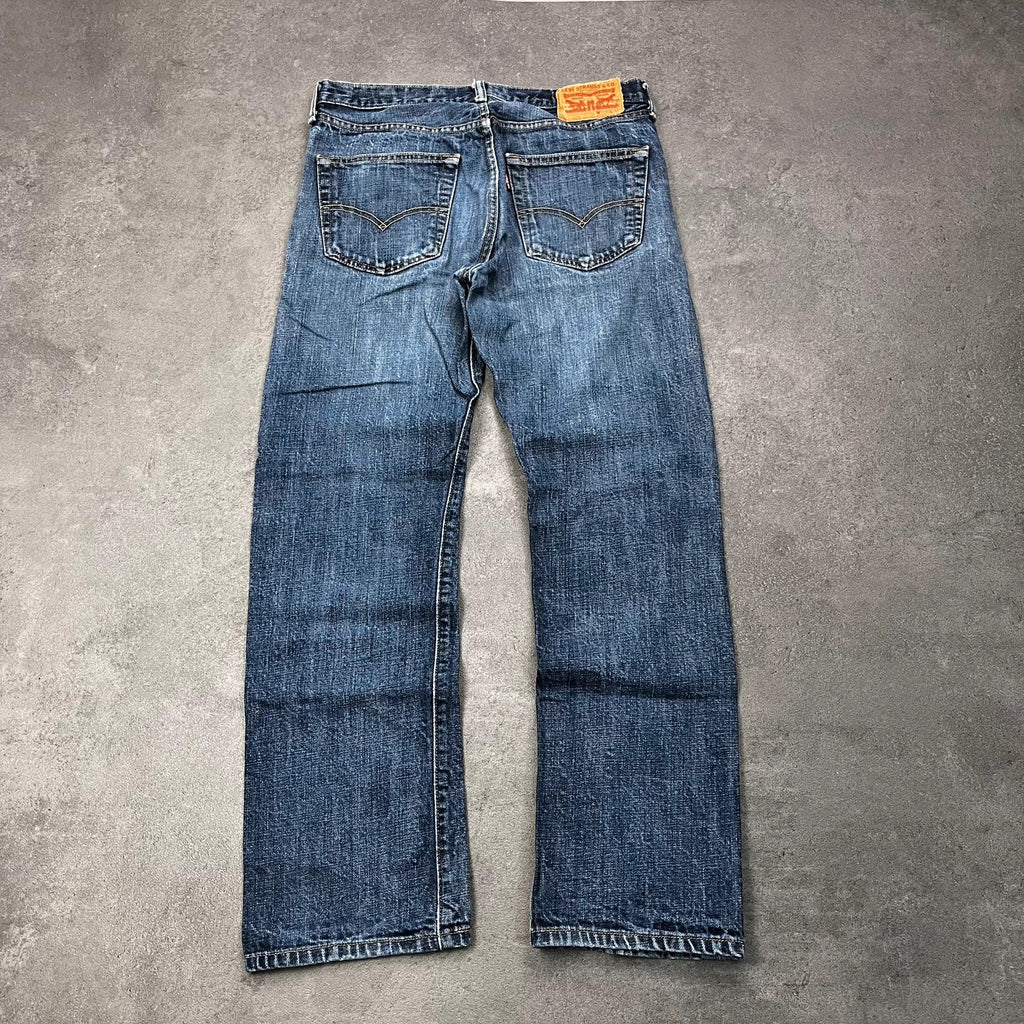 Vintage Levi's 501 Jeans Herren W32 L30 Dunkelblau – Rückansicht