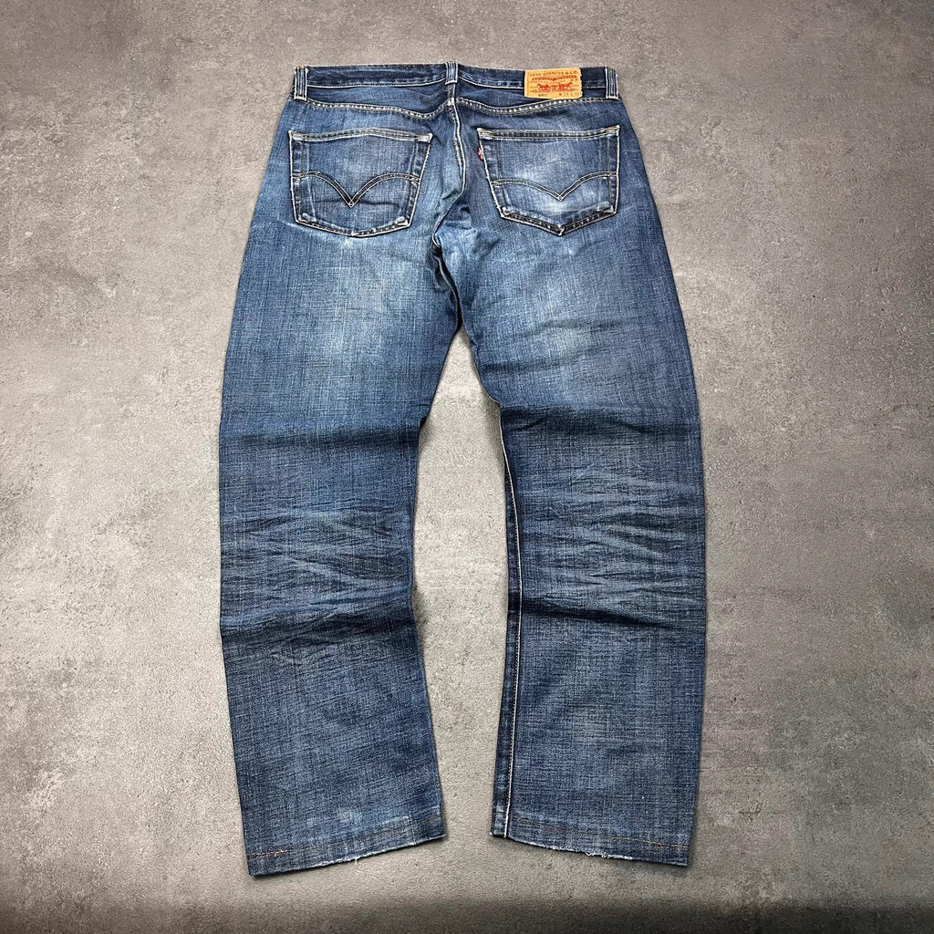 Vintage Levi's 501 Jeans Herren W34 L30 Dunkelblau – Rückansicht