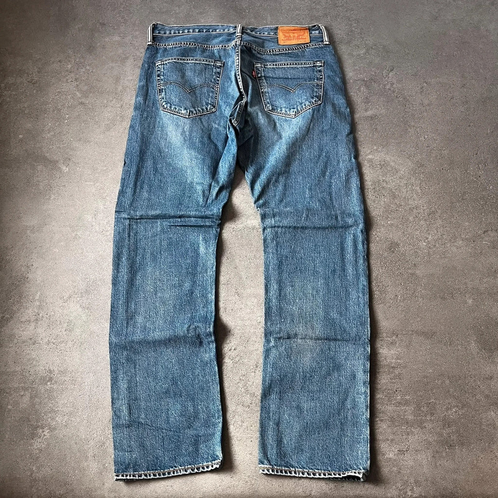 Vintage Levi's 501 Jeans Herren Straight W34 L32 Blau 2000s, Bild 2
