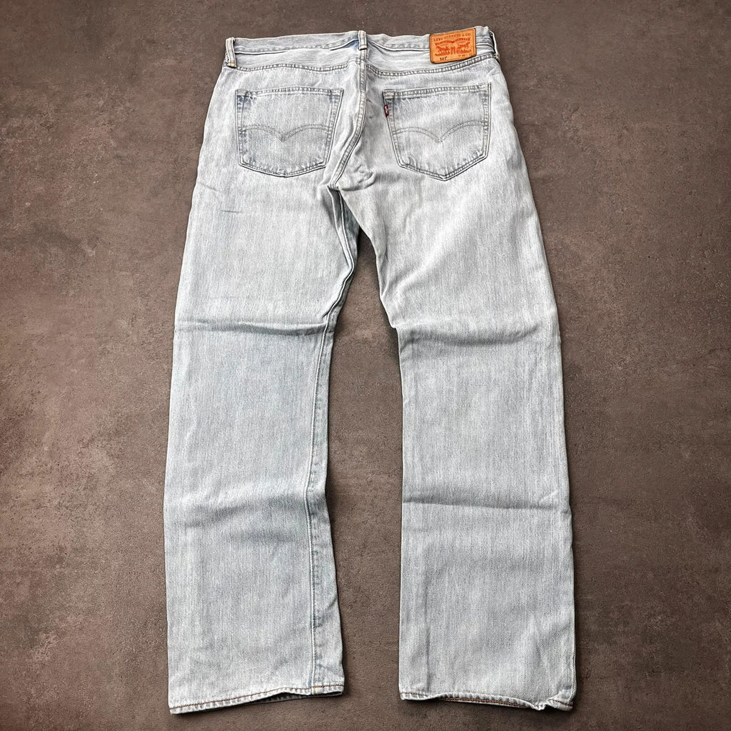 Vintage Levi's 501 Jeans Herren Straight W36 L32 Hellblau 2000s, Bild 2