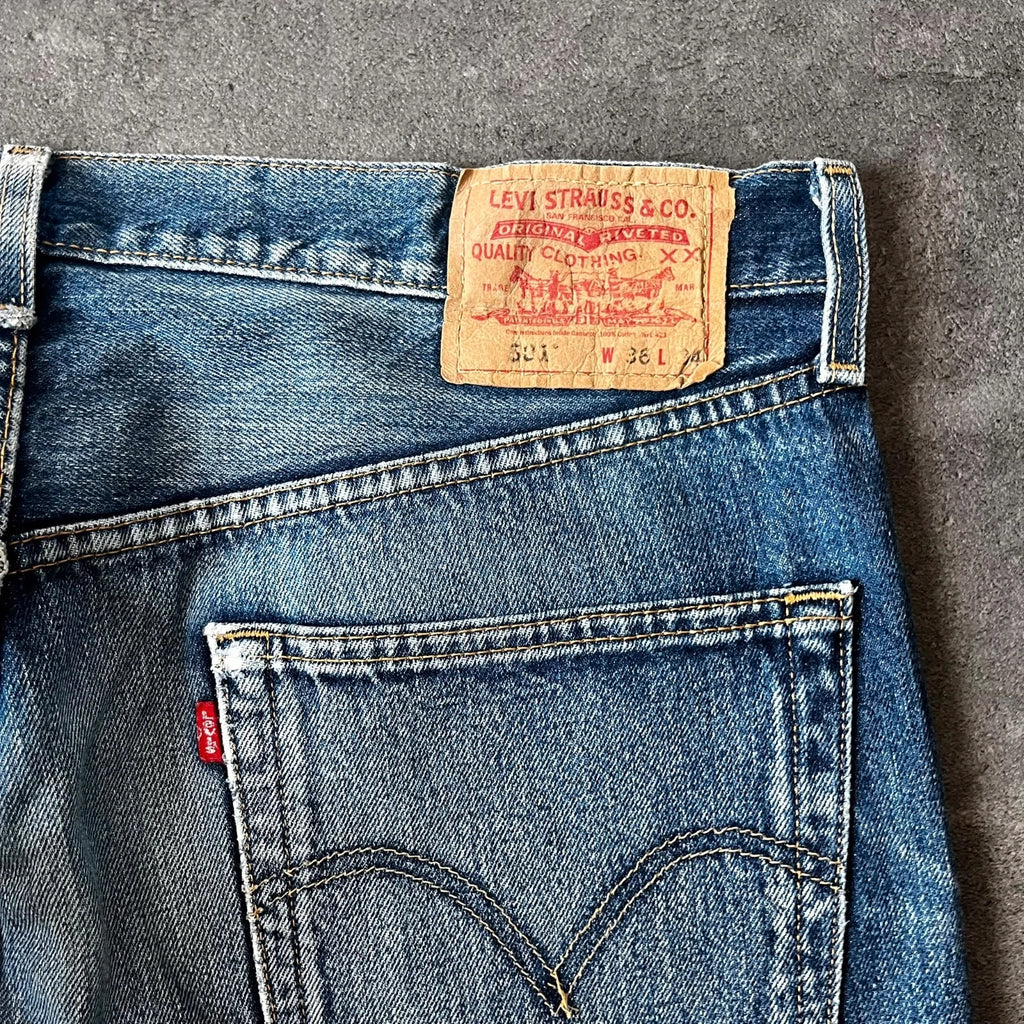 Vintage Levi's 501 Jeans Herren Straight W36 L34 Blau 2000s, Bild 6