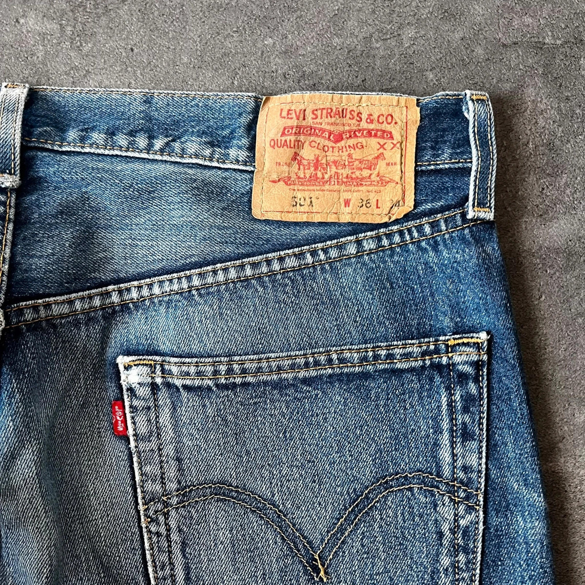 Vintage Levi's 501 Jeans Herren Straight W36 L34 Blau 2000s, Bild 6