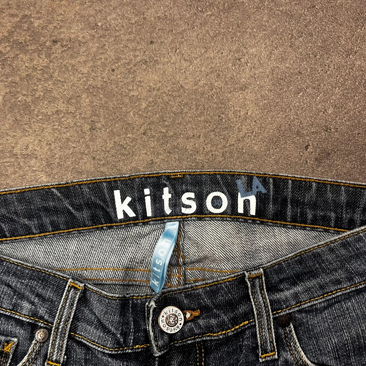 Vintage Kitson Bootcut Jeans Damen Gr. M/L Blau Y2K, Bild 4