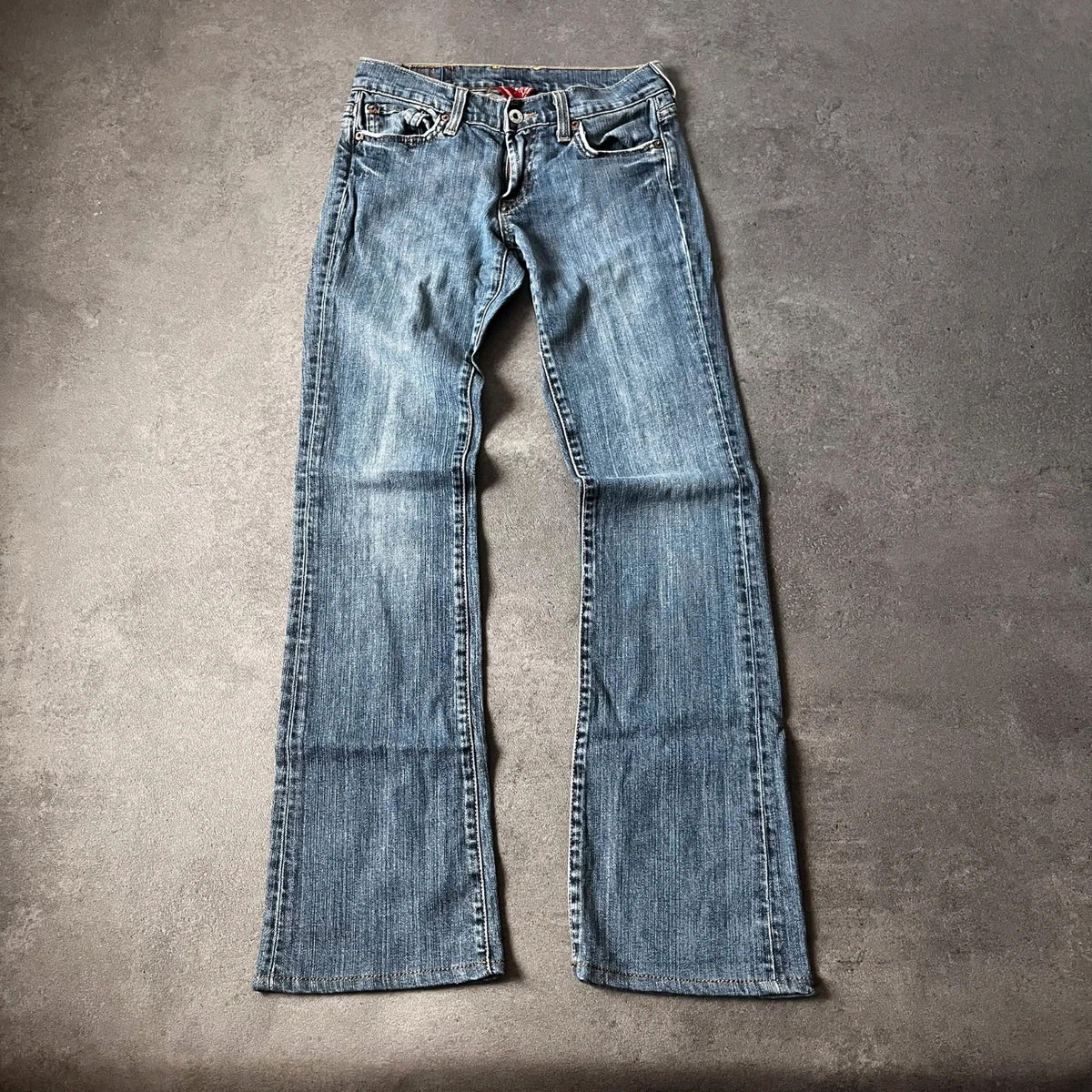 Vintage Lucky Brand Bootcut Jeans Damen US 00 Blau/Grau Y2K, Bild 2