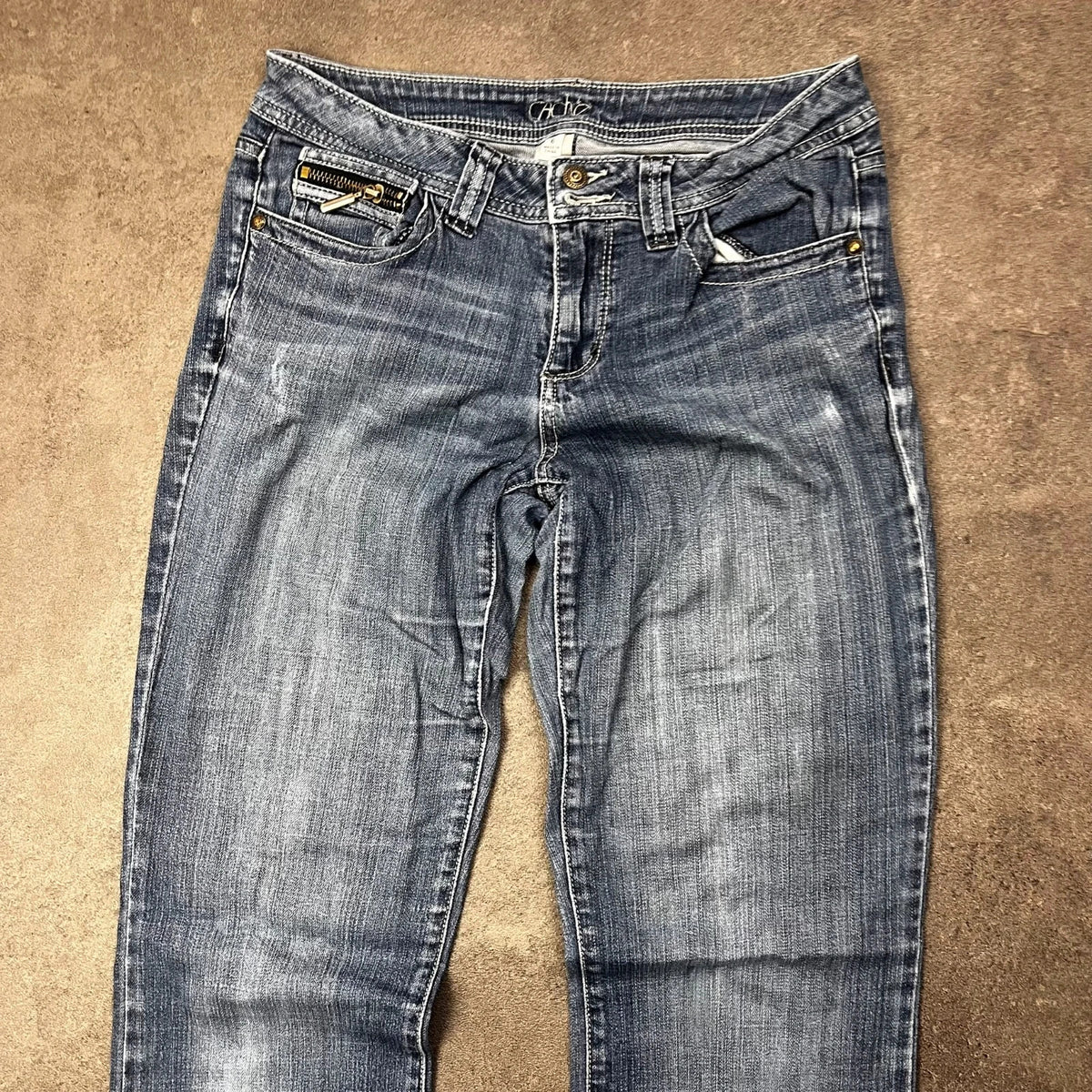 Vintage Cache Bootcut Jeans Damen US 6 Blau Y2K, Bild 5