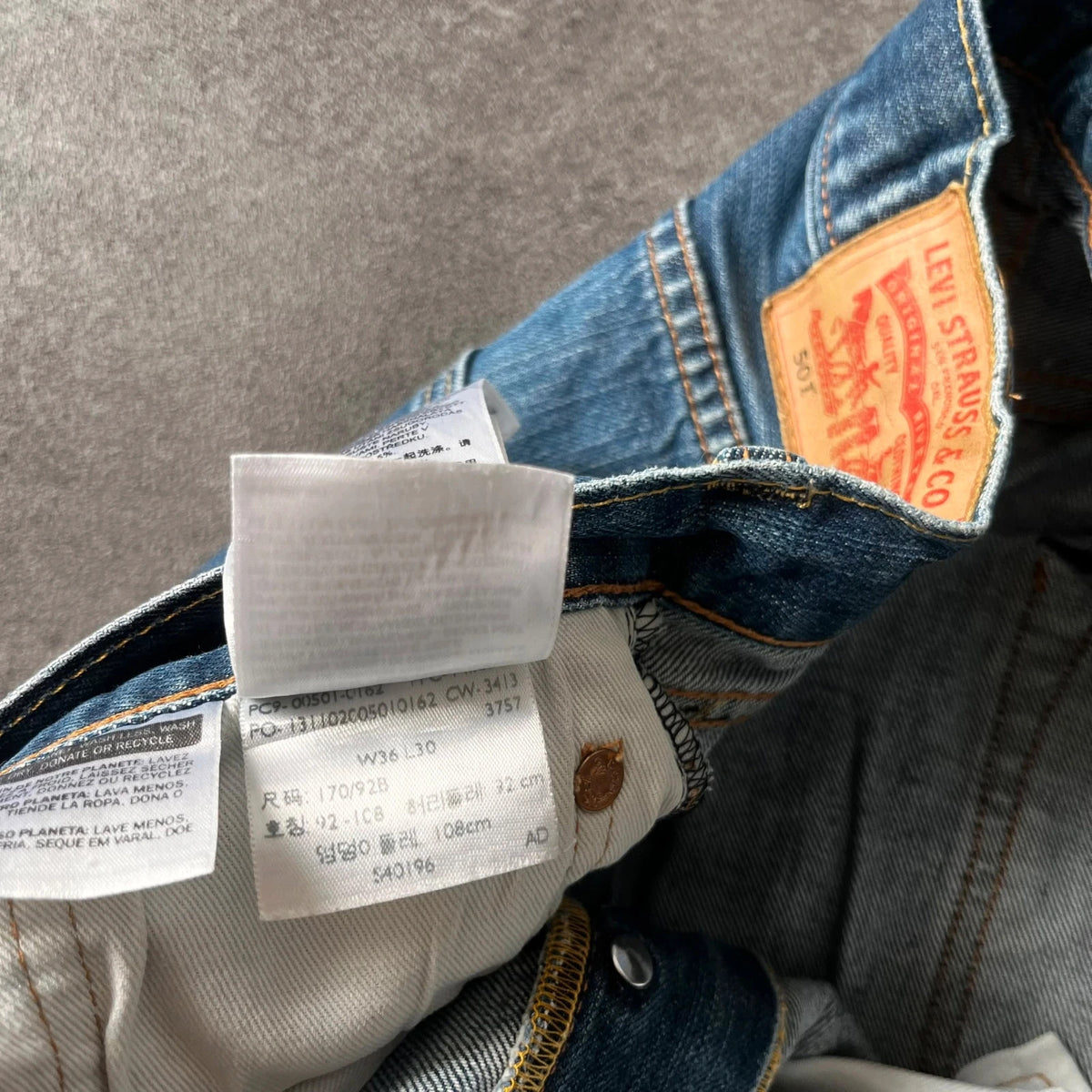 Vintage Levi's 501 Jeans Herren Straight W36 L30 Blau 2000s, Bild 5